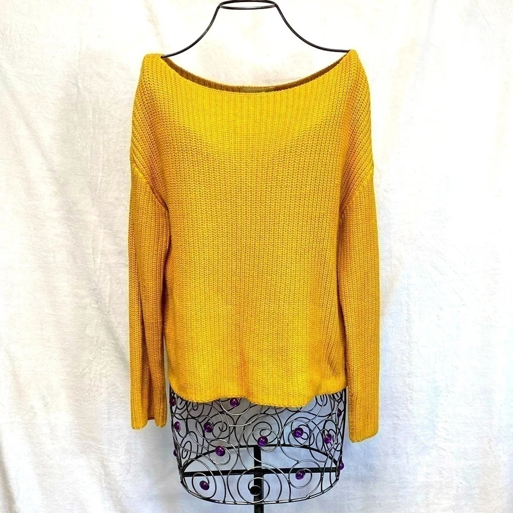 Mustard yellow knit sweater size S by H&M